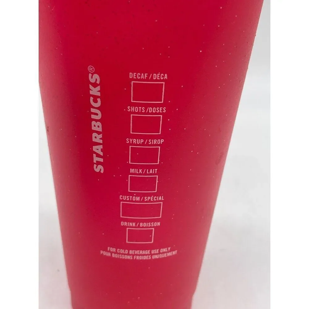 Starbuck Reusable Cold Cups With Lids And Straws Set of 4